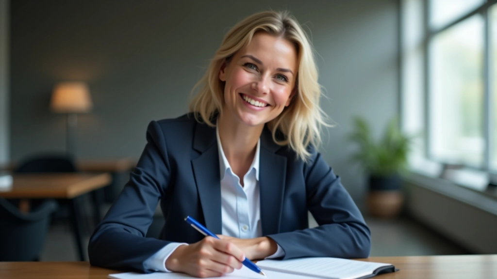 Pessoa em ambiente acolhedor durante sessão de coaching, com material educativo e notas sobre desenvolvimento pessoal