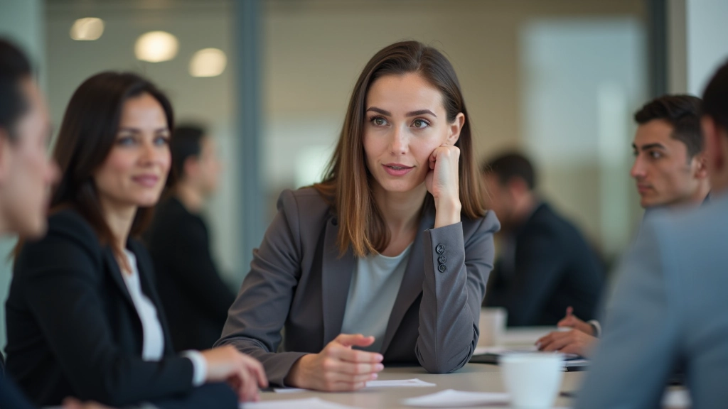 Dois profissionais em reunião, um explicando e outro com expressão de compreensão genuína
